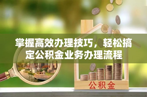 巧家掌握高效办理技巧，轻松搞定公积金业务办理流程