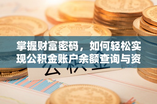 巧家掌握财富密码，如何轻松实现公积金账户余额查询与资金管理