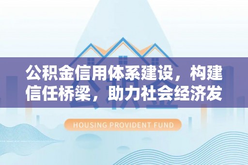巧家公积金信用体系建设，构建信任桥梁，助力社会经济发展